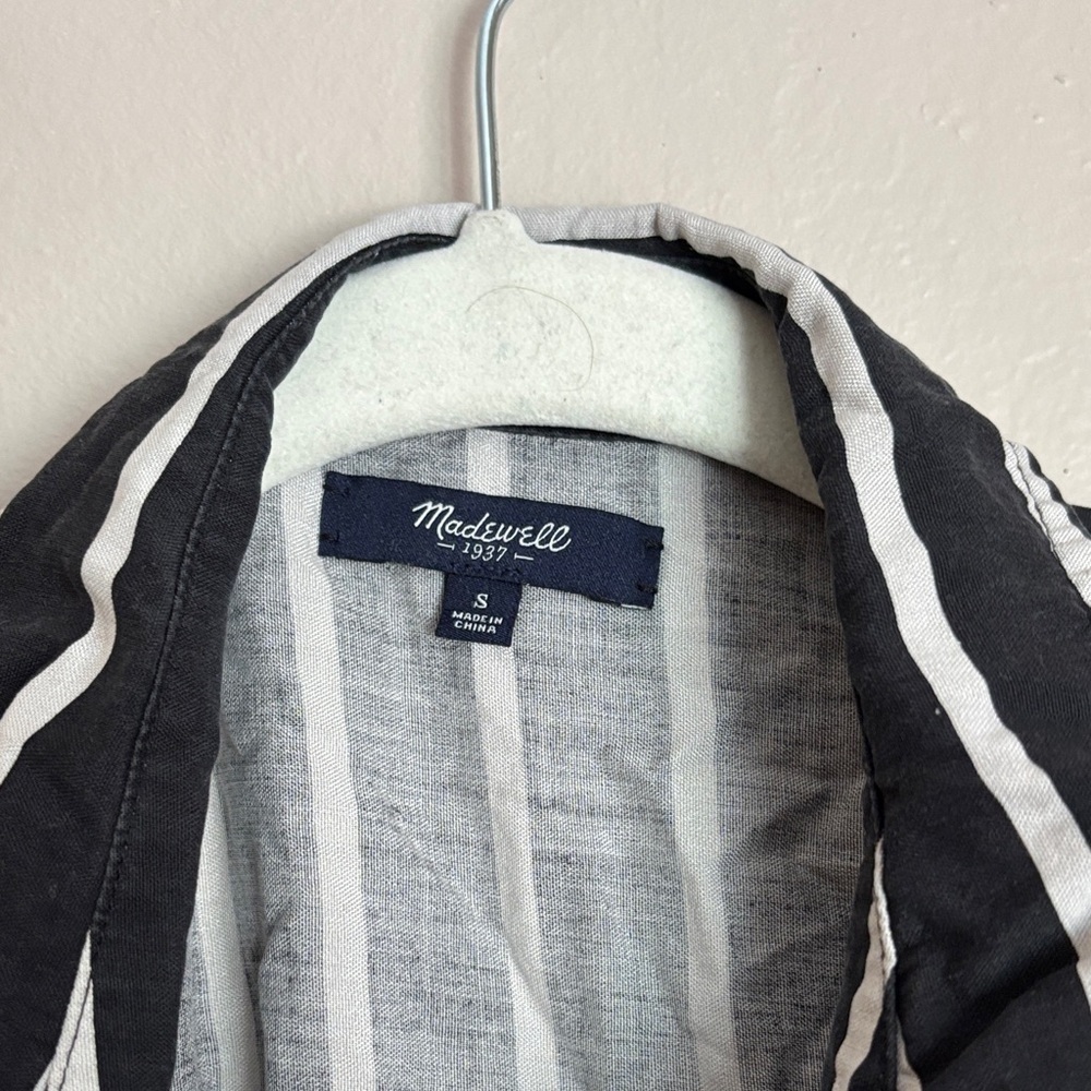Madewell Tunic Black and White Striped Shirt Dress size small - Picture 2 of 6
